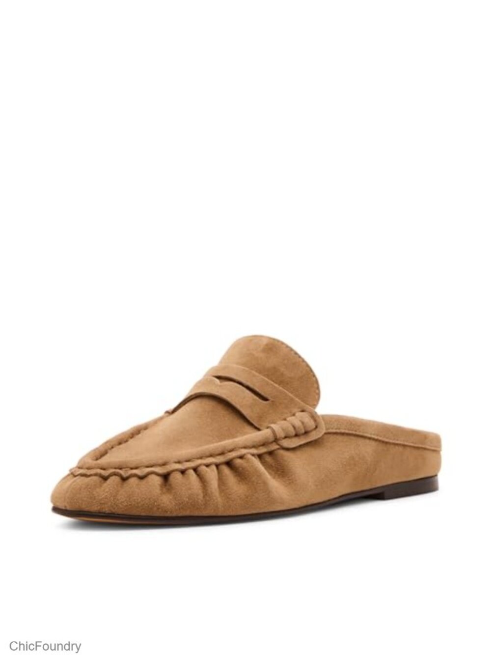 Suede Loafer Slip-On Flat Comfort 1in Heel Lightweight